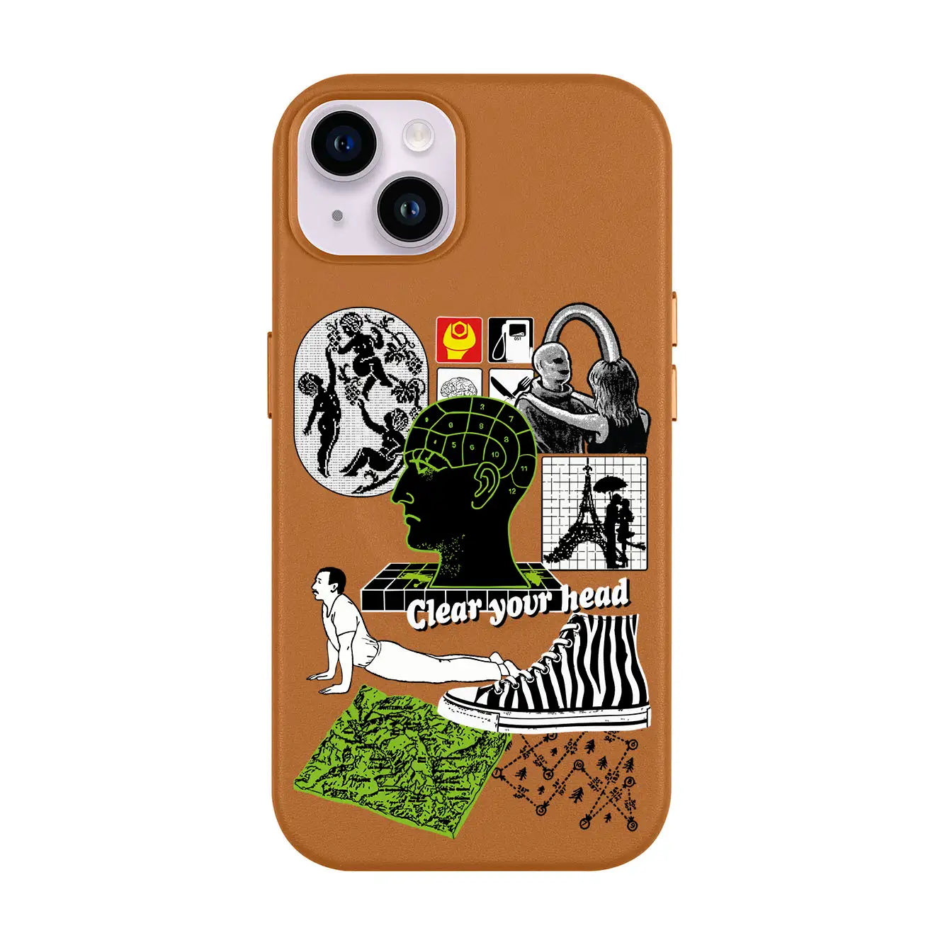 CLEAR YOUR HEAD-iPhone 14 Plus Leather Kılıf MagSafe Özellikli