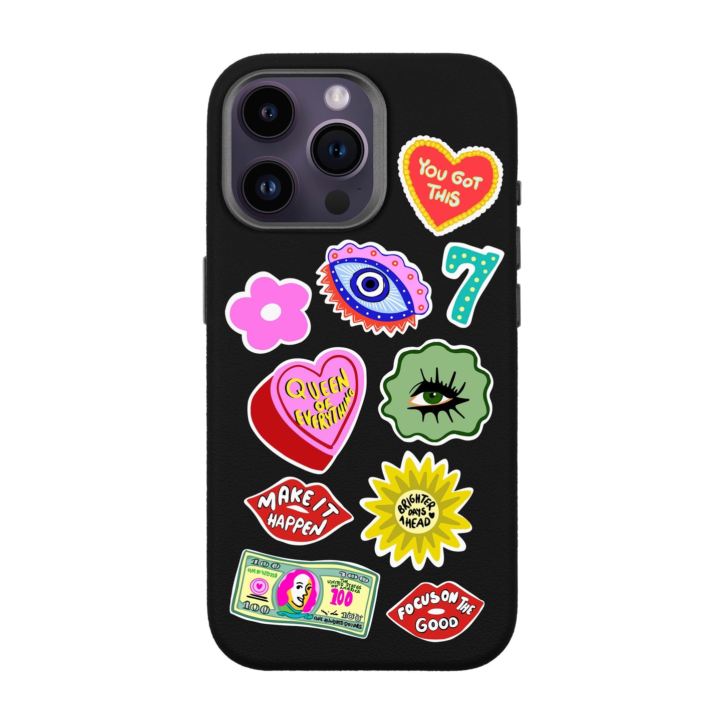 HM STICKERS-iPhone 14 Pro Max Leather Premium Kılıf MagSafe Özellikli