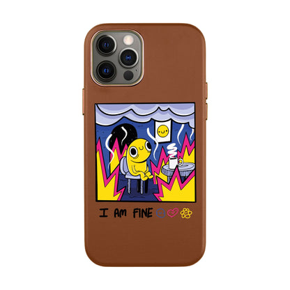 I AM FINE-iPhone X / Xs Leather Kılıf