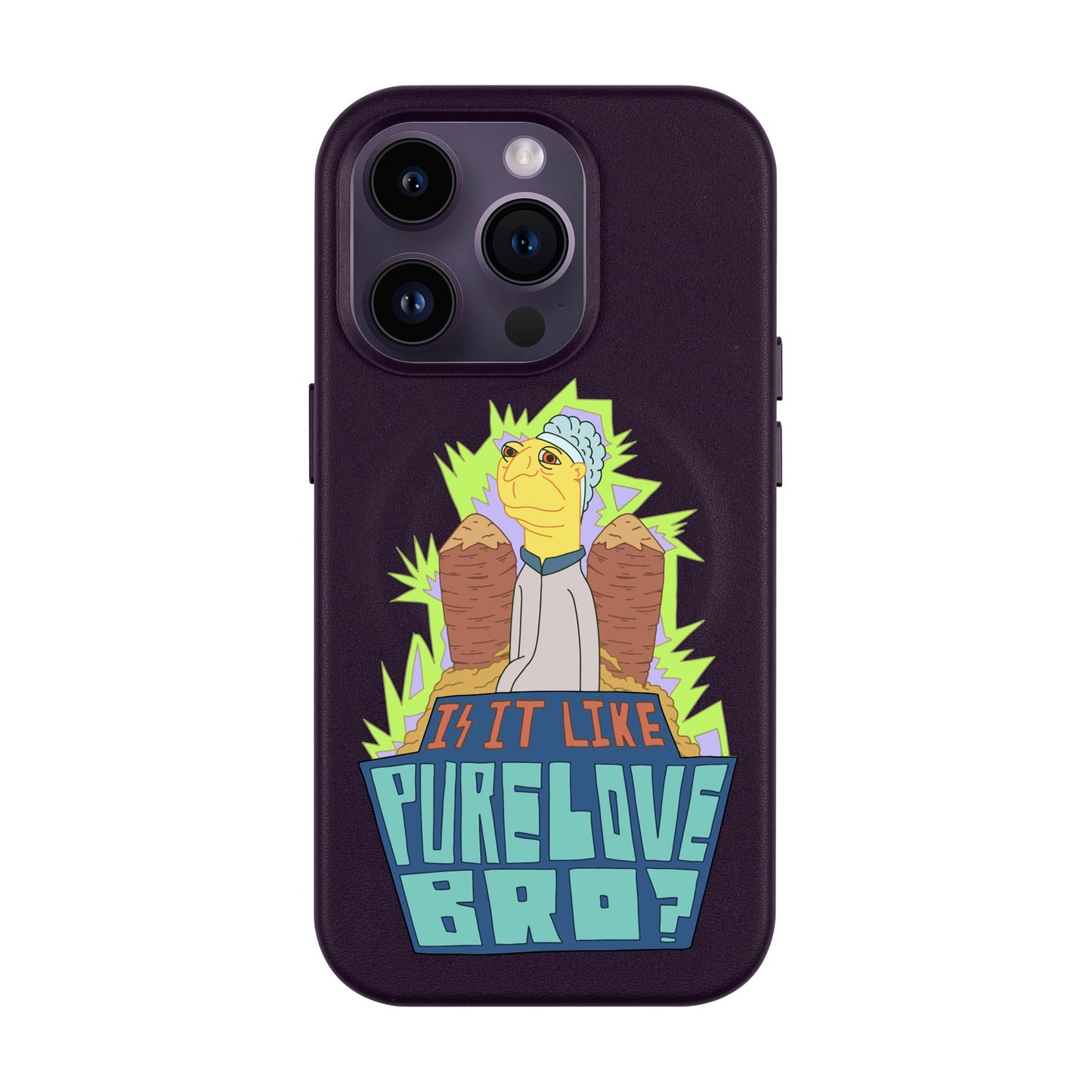 PURE LOVE-Leather Kılıf MagSafe Özellikli - iPhone 14 Pro