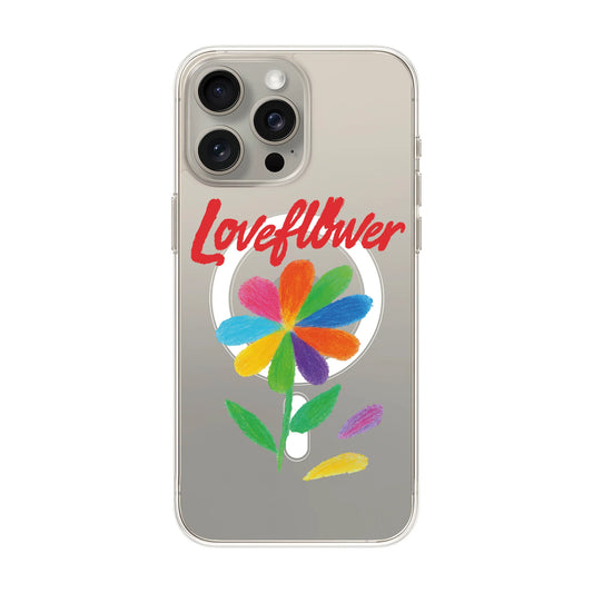 LOVE FLOWER-iPhone 15 Pro Max Solid Kılıf MagSafe Özellikli