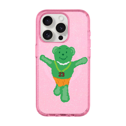 GREEN BEAR-iPhone 15 Pro Shiny Kılıf MagSafe Özellikli