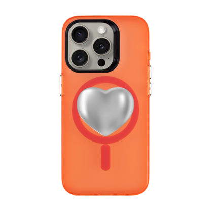 SILVER HEART-iPhone 15 Pro Hold Kılıf MagSafe Özellikli