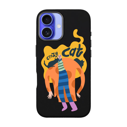 CRAZY CAT-iPhone 16 Plus Leather Premium Kılıf MagSafe Özellikli