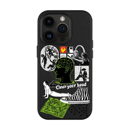 CLEAR YOUR HEAD-iPhone 14 Pro Leather Kılıf MagSafe Özellikli