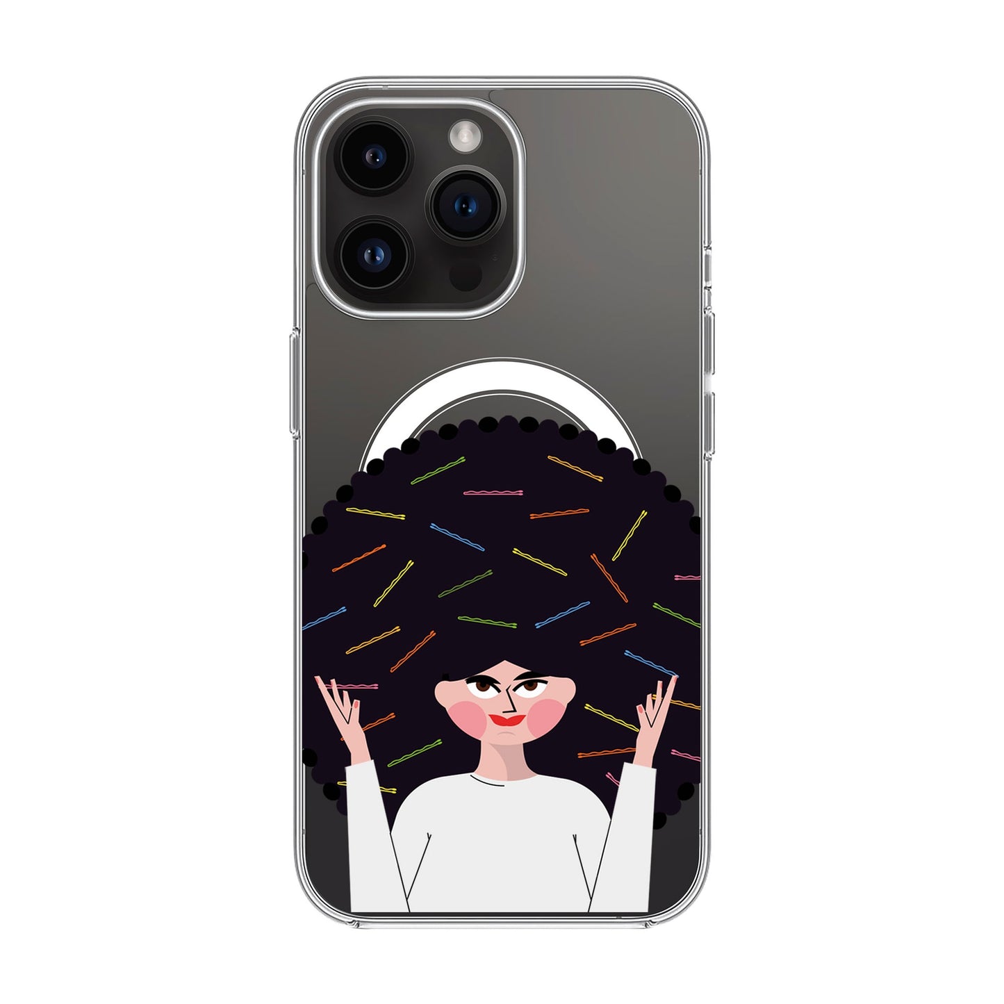 TANGLES OF HAPPINESS-iPhone 14 Pro Max Solid Kılıf MagSafe Özellikli