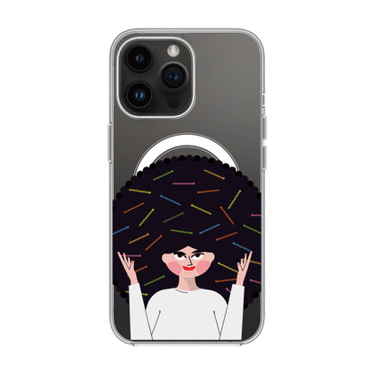 TANGLES OF HAPPINESS-iPhone 14 Pro Max Solid Kılıf MagSafe Özellikli
