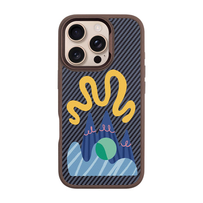 MOUNTAIN-iPhone 16 Pro Plaid Kılıf MagSafe Özellikli