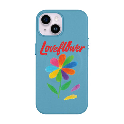 LOVE FLOWER-iPhone 14 Leather Kılıf MagSafe Özellikli