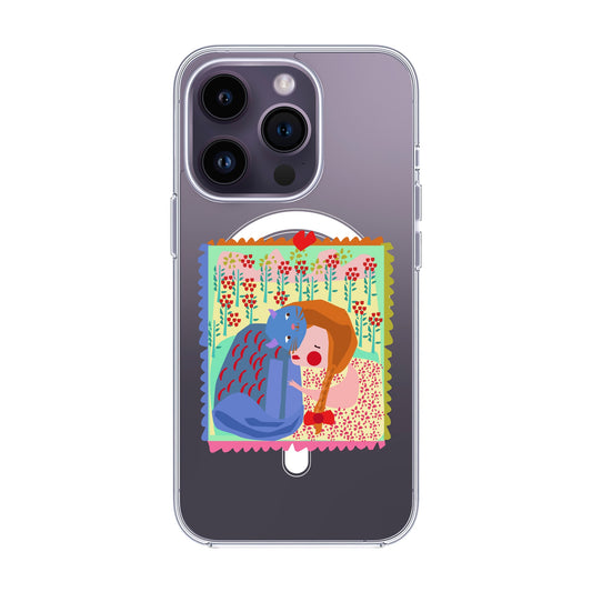 KEDİ POSTA PULU-iPhone 11 Pro Max Solid Kılıf MagSafe Özellikli