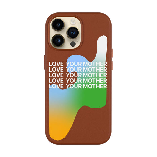 LOVE YOUR MOTHER-iPhone 14 Pro Max Leather Kılıf MagSafe Özellikli