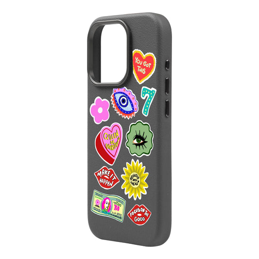 HM STICKERS-iPhone 16 Leather Premium Kılıf MagSafe Özellikli