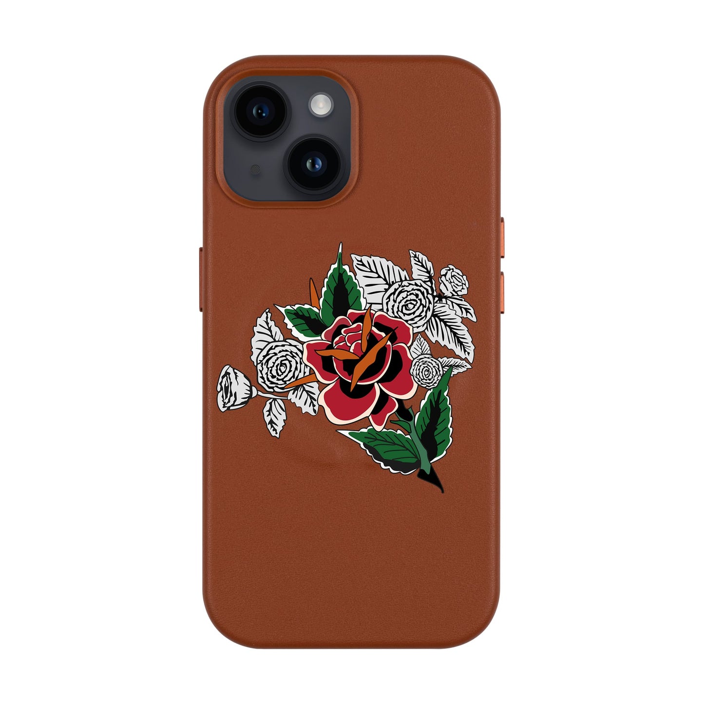 DRY ROSE-Leather Kılıf MagSafe Özellikli - iPhone 14