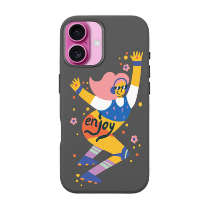 ENJOY-iPhone 16 Plus Leather Premium Kılıf MagSafe Özellikli