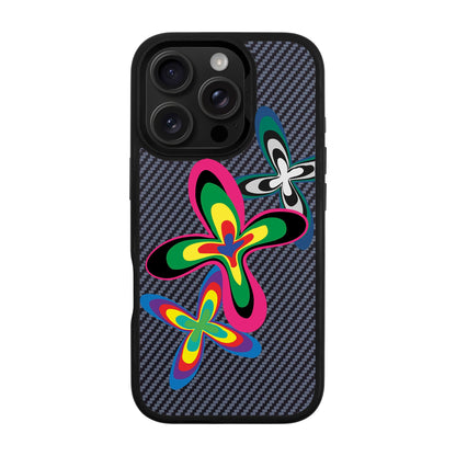 COLOR FLOWER-iPhone 16 Pro Plaid Kılıf MagSafe Özellikli