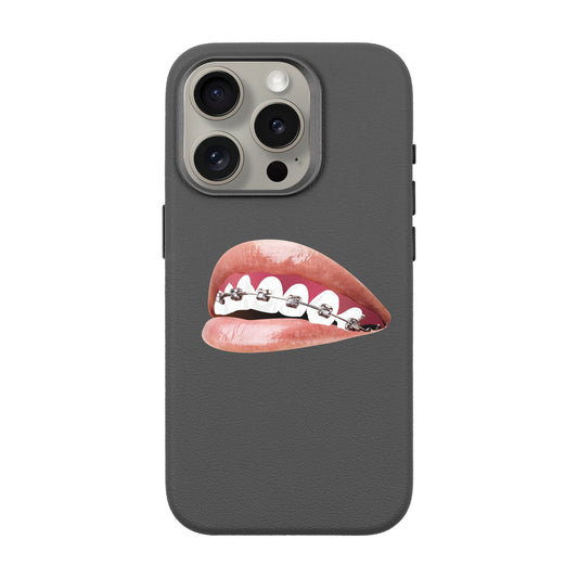 ORTHODONTIST-iPhone 15 Pro Leather Premium Kılıf MagSafe Özellikli