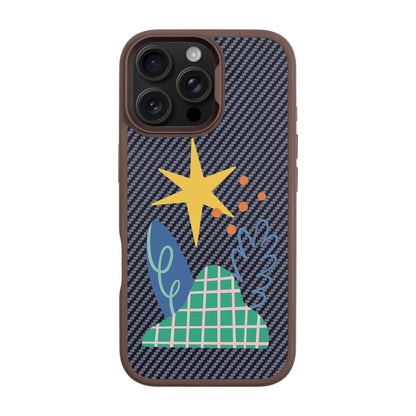 LITTLE NATURE-iPhone 16 Pro Max Plaid Kılıf MagSafe Özellikli