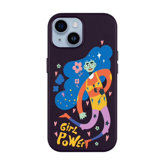 GIRL POWER-Leather Kılıf MagSafe Özellikli - iPhone 13