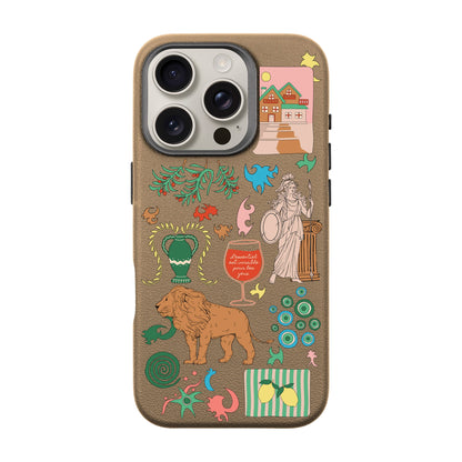 IODES SOUL TRAVELLER-iPhone 16 Pro Leather Premium Kılıf MagSafe Özellikli