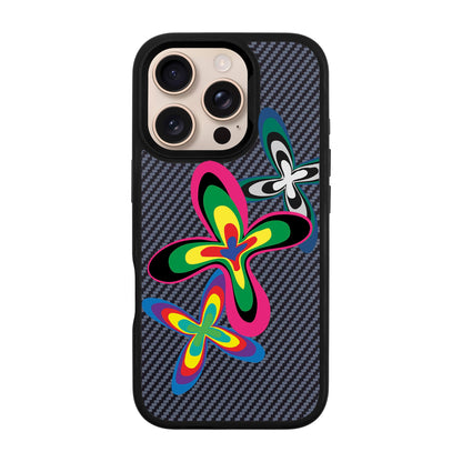 COLOR FLOWER-iPhone 16 Pro Plaid Kılıf MagSafe Özellikli