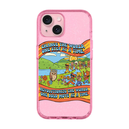 CHANGE THE WORLD-iPhone 15 Shiny Kılıf MagSafe Özellikli