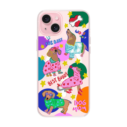 DOG MOM-iPhone 15 Plus Solid Kılıf MagSafe Özellikli