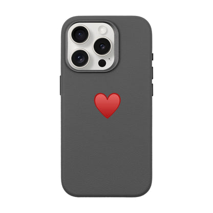 SPREAD HEART-iPhone 15 Pro Leather Premium Kılıf MagSafe Özellikli