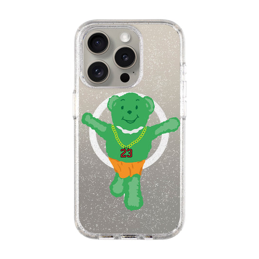 GREEN BEAR-iPhone 15 Pro Shiny Kılıf MagSafe Özellikli
