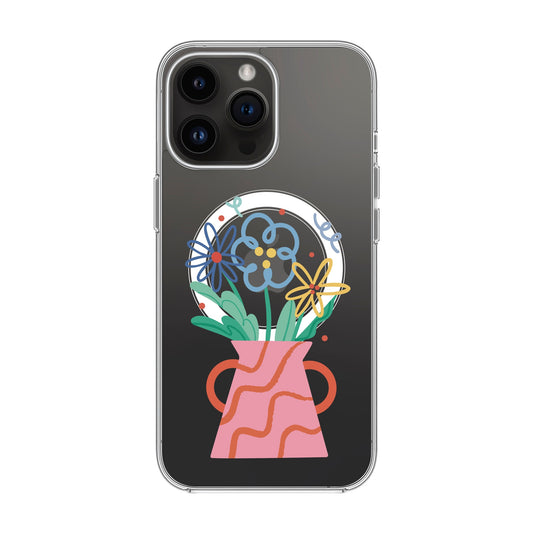 PINK VASE-iPhone 14 Pro Max Solid Kılıf MagSafe Özellikli