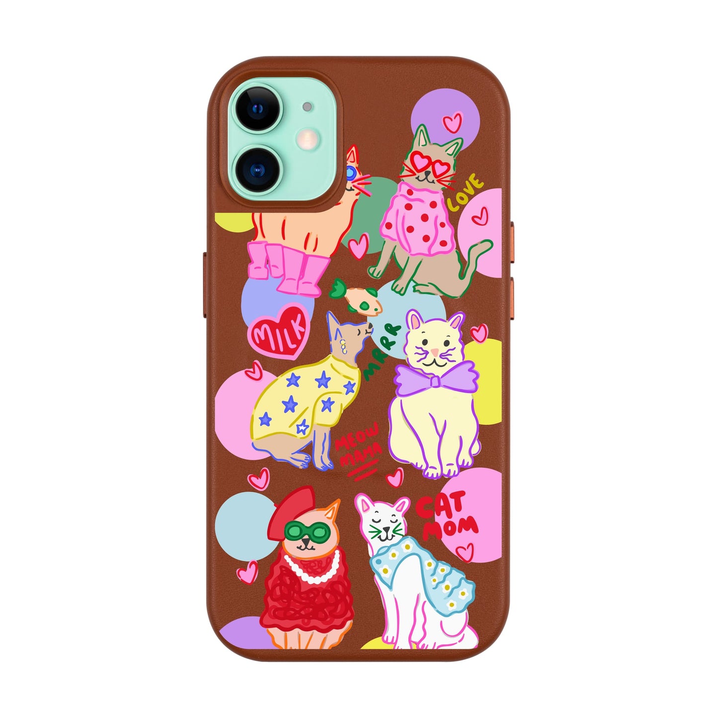 CAT MOM-Leather Kılıf MagSafe Özellikli - iPhone 11