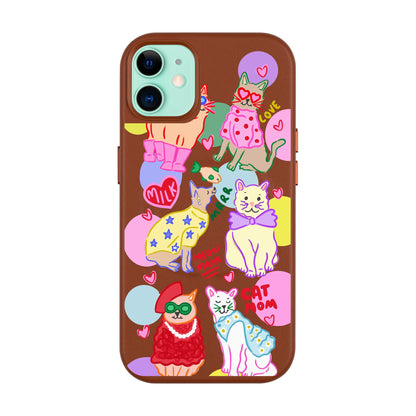 CAT MOM-Leather Kılıf MagSafe Özellikli - iPhone 11