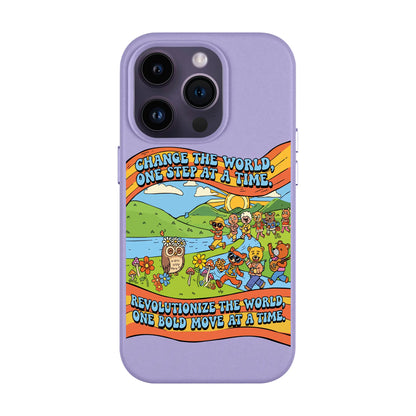 CHANGE THE WORLD-iPhone 14 Pro Leather Kılıf MagSafe Özellikli