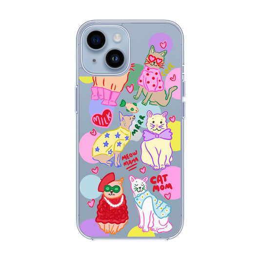 CAT MOM-iPhone 14 Solid Kılıf