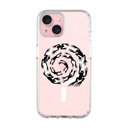 SWIRLING FROGS-iPhone 15 Plus Shiny Kılıf MagSafe Özellikli