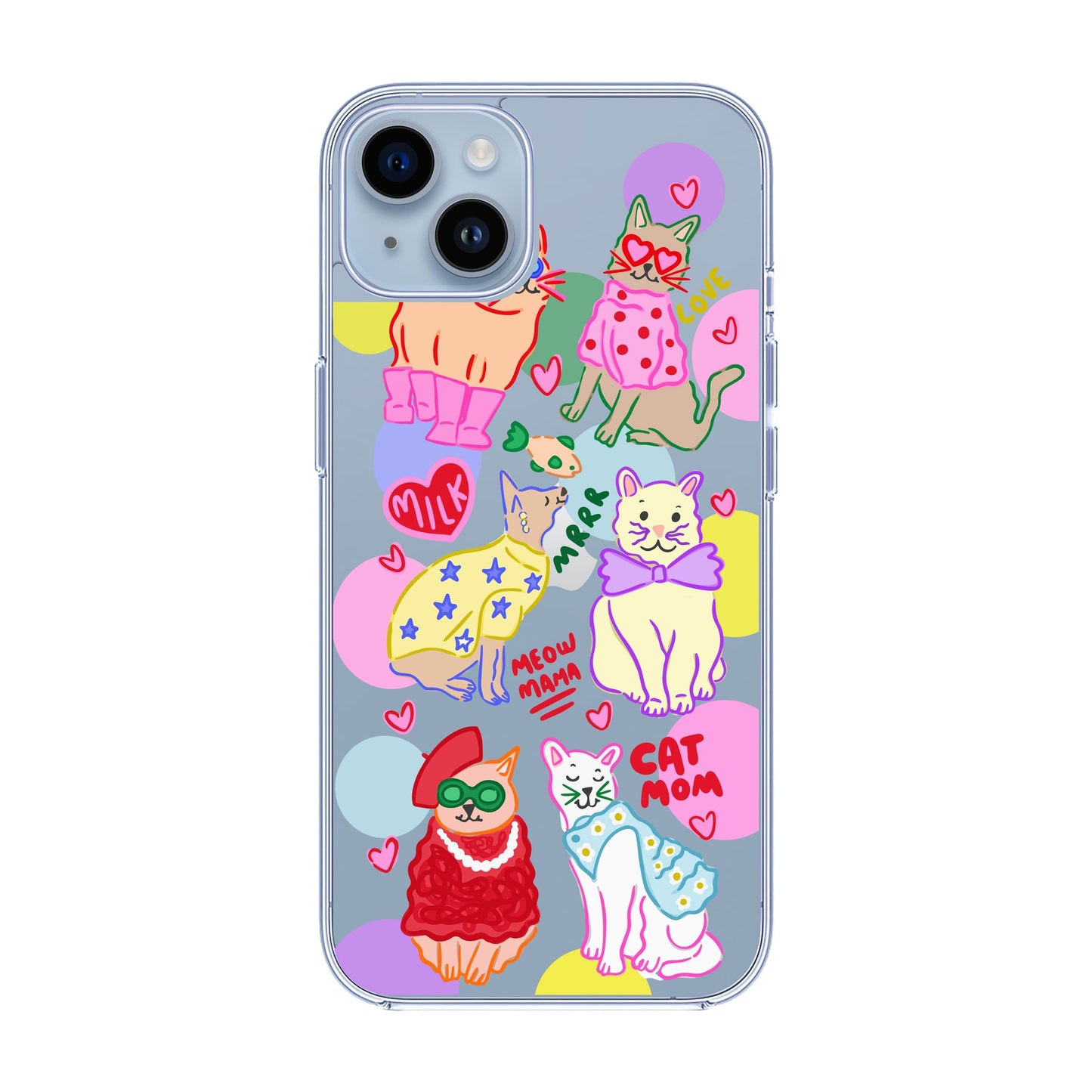CAT MOM-iPhone 15 Plus Solid Kılıf