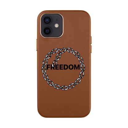FREEDOM-iPhone 12 Mini Leather Kılıf