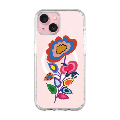KNITTED FLOWER-iPhone 14 Plus Shiny Kılıf MagSafe Özellikli