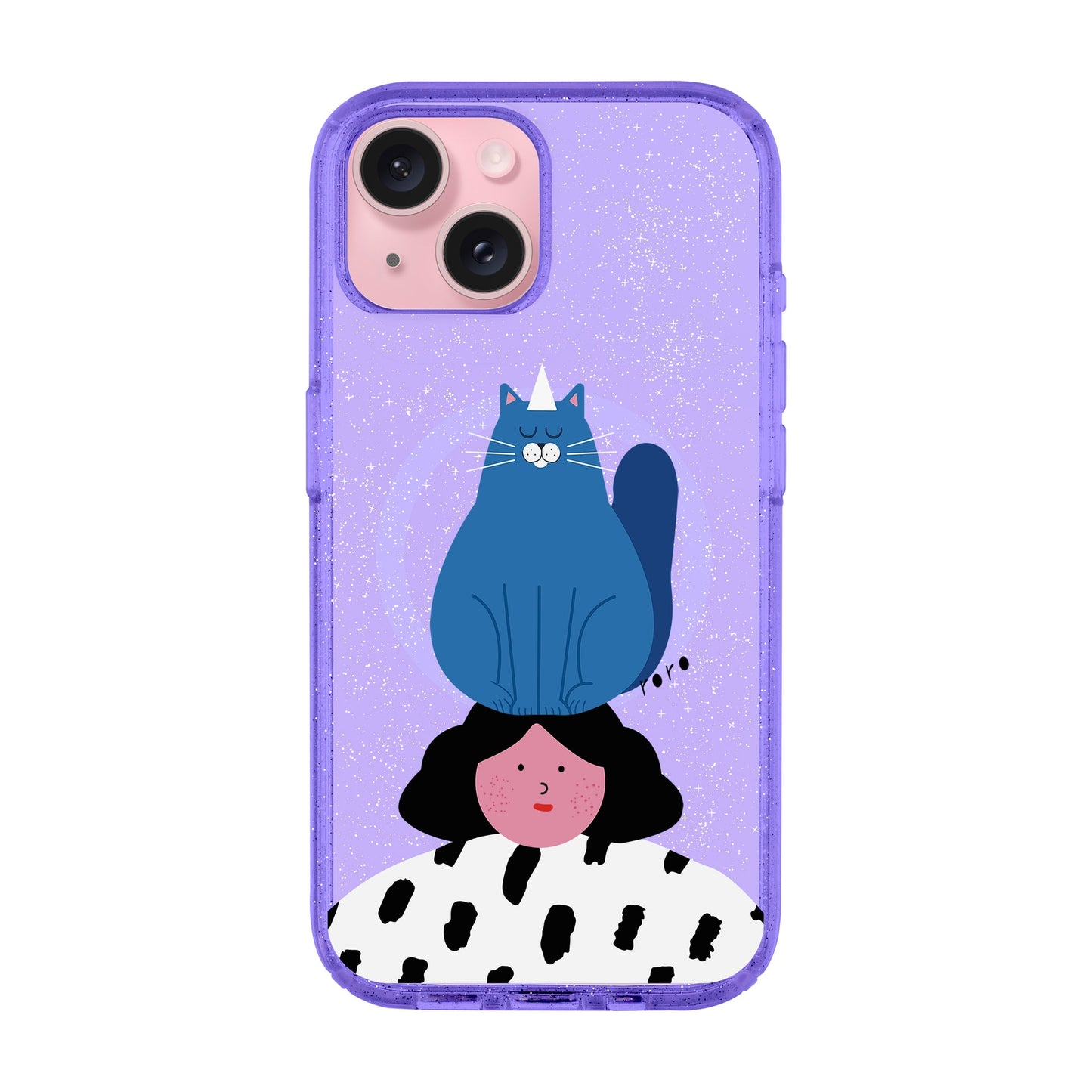 NAUGHTY CAT-iPhone 15 Plus Shiny Kılıf MagSafe Özellikli