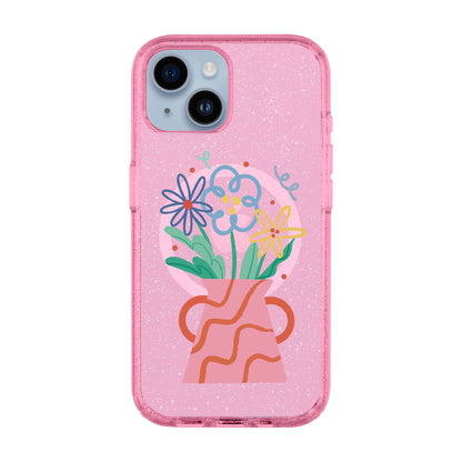 PINK VASE-iPhone 14 Shiny Kılıf MagSafe Özellikli