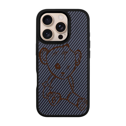 BABY BEAR-iPhone 16 Pro Plaid Kılıf MagSafe Özellikli