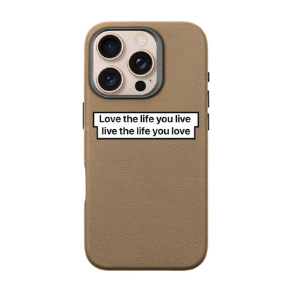 LOVE THE LIFE-iPhone 16 Pro Leather Premium Kılıf MagSafe Özellikli