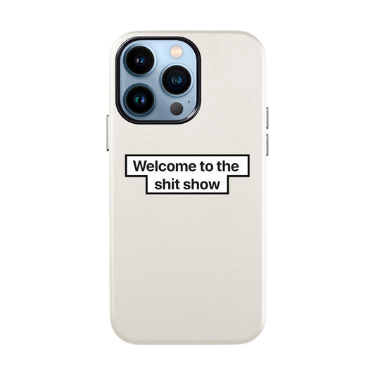WELCOME-iPhone 13 Pro Leather Kılıf