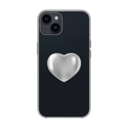 SILVER HEART-iPhone 14 Plus Solid Kılıf