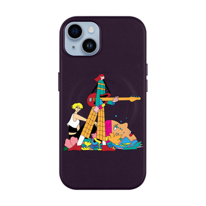 HER BAND-iPhone 14 Plus Leather Kılıf MagSafe Özellikli