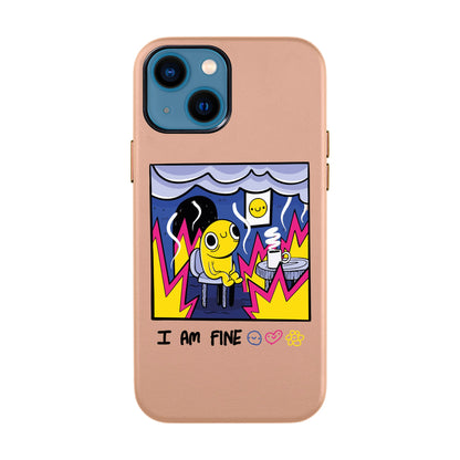 I AM FINE-iPhone 14 Leather Kılıf
