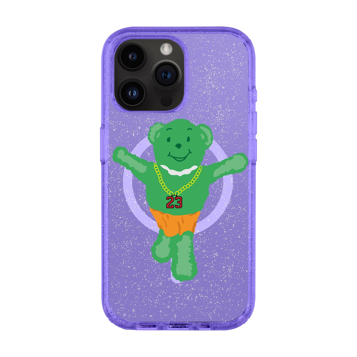 GREEN BEAR-iPhone 14 Pro Max Shiny Kılıf MagSafe Özellikli