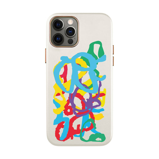 CONVOLUTED-iPhone 14 Leather Kılıf