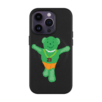 GREEN BEAR-Leather Kılıf MagSafe Özellikli - iPhone 14 Pro