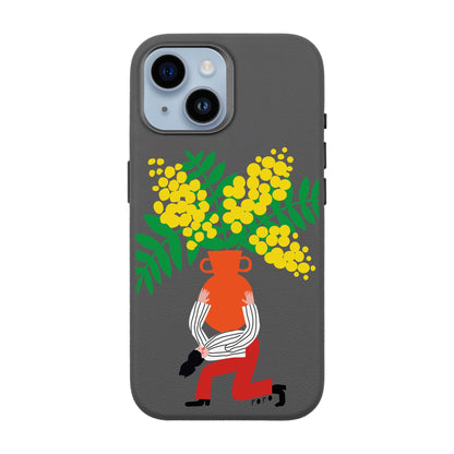 VASE-iPhone 14 Leather Premium Kılıf MagSafe Özellikli