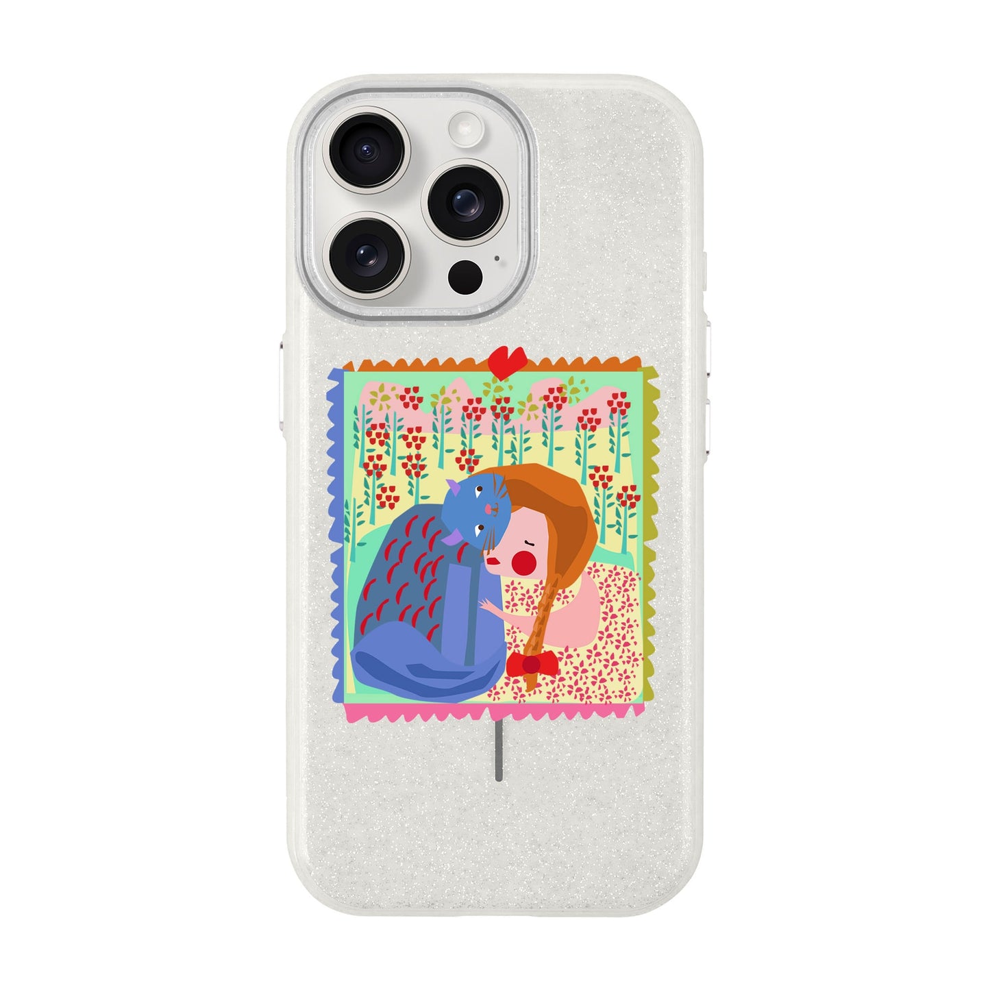 KEDİ POSTA PULU-iPhone 15 Pro Max Radiant Kılıf MagSafe Özellikli